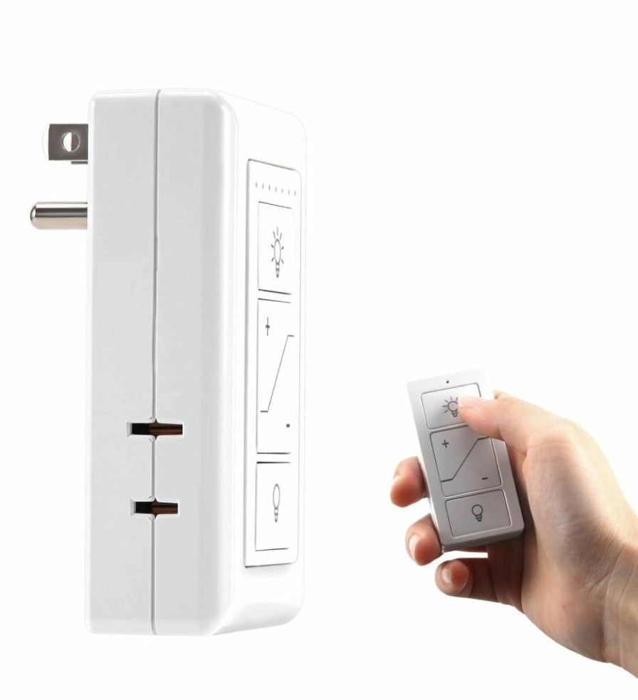Humpptom Smart Light Dimmer Switch with Remote - Plug-In Lamp Dimmer for Dimmable LED, CFL, Incandescent & Halogen Bulbs, White