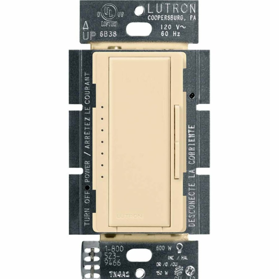 Lutron Maestro Pro LED Dimmer Switch - Single Pole/Multi-Location, Compatible with 250W LED, 500W ELV, 400W MLV, No Neutral Required, White (MA-PRO-WH)