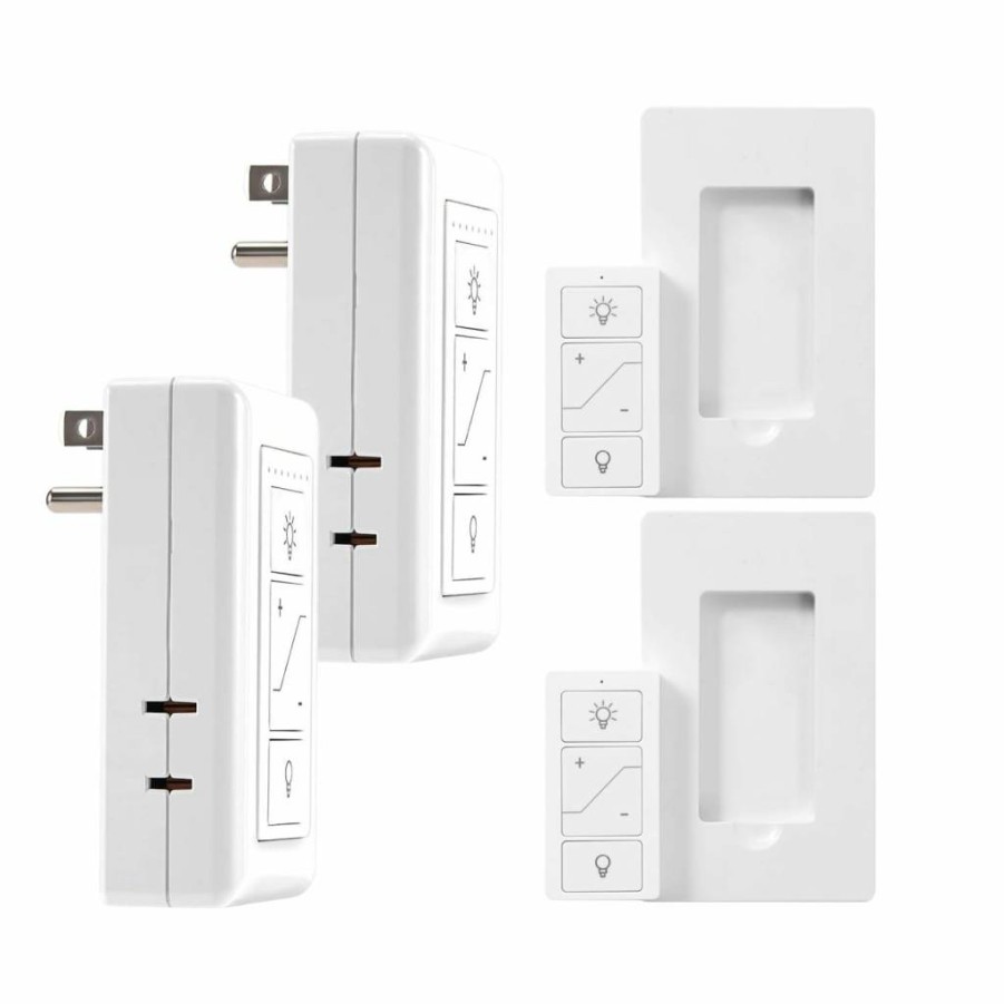 Sunmerit Smart Lamp Dimmer Switch - Alexa Compatible, Wireless Remote Control for Dimmable LED/CFL/Incandescent Bulbs, Dual-Plug 2-Prong, Works with 2.4G & 5G WiFi