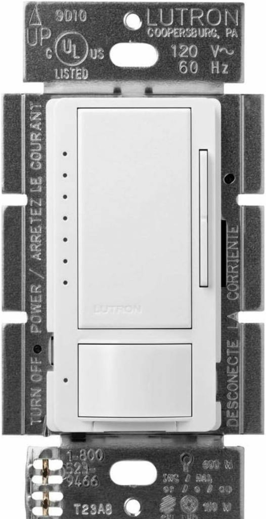 Lutron Maestro LED Dimmer Switch with Motion Sensor - 150W, Single Pole/Multi-Location, White (MSCL-OP153M-WH)