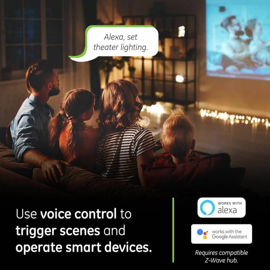 Enbrighten Almond Add-On Smart Switch with Quickfit & Simplewire, Z-Wave/Zigbee Compatible, Works with Alexa & Google Assistant, Smart Home Light Control (Model 12732)