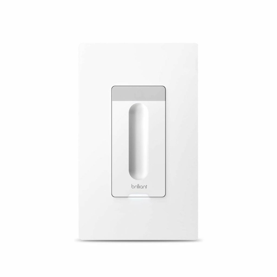 Brilliant Smart Dimmer Switch (White) — Works with Alexa, Google Home, Apple HomeKit, Hue, LIFX, SmartThings, TP-Link, Wemo & More | WiFi Light Switch