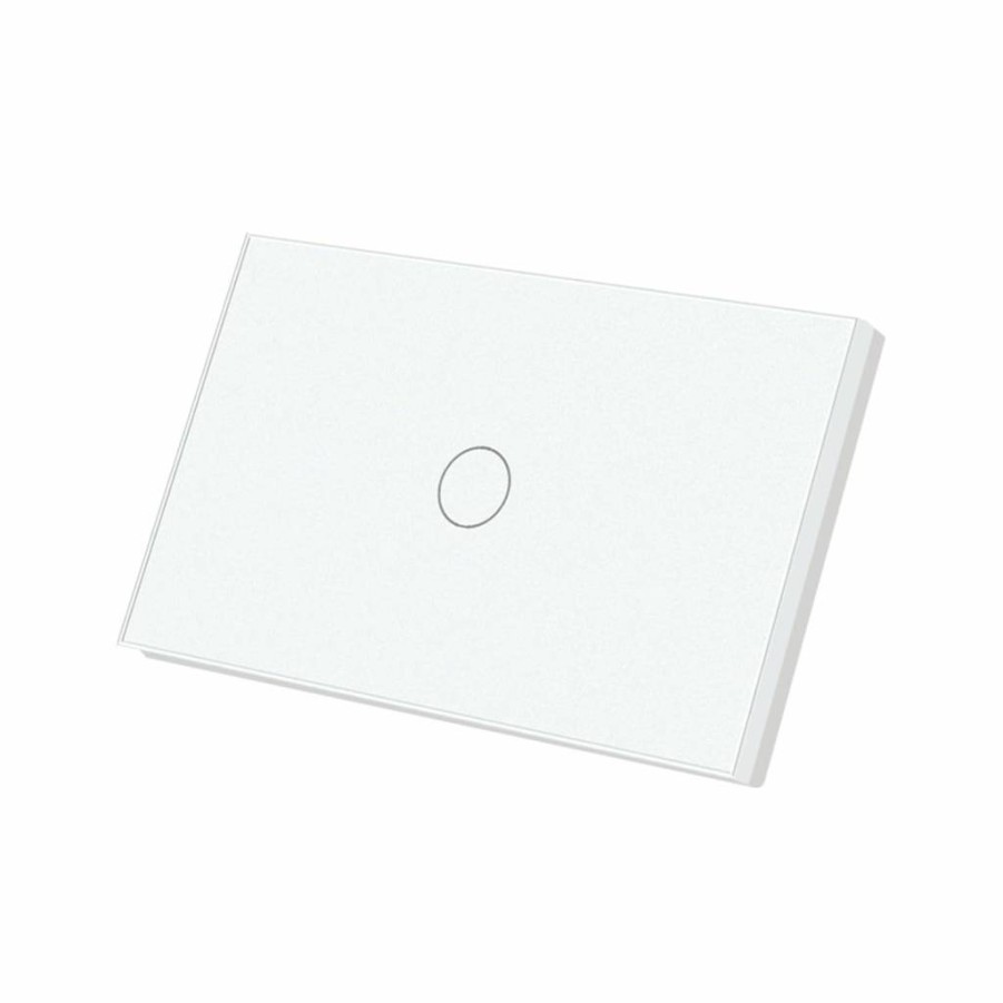 LOUYSGEN 3 Gang Alexa Light Switch WiFi 2.4GHz No Neutral Wire Required, Smart Glass Panel Works with Tuya/Smart Life App, Google Home, White