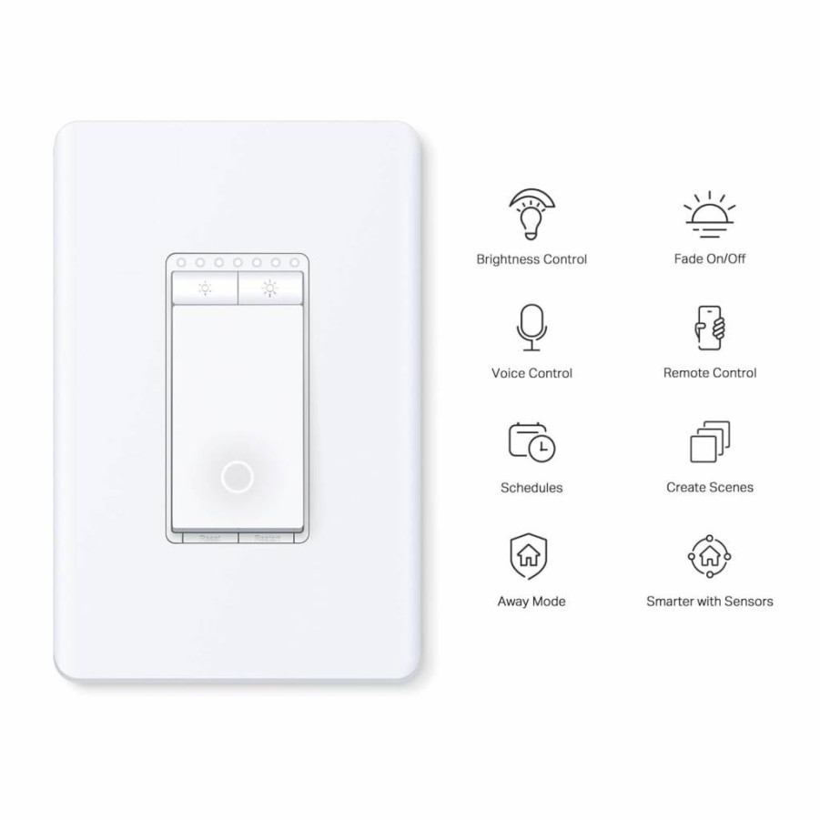 Tapo S500D Smart Dimmer Switch 4-Pack, WiFi Light Switch Works with Alexa & Google Home, No Hub Required, UL Certified, Single Pole, Neutral Wire Needed, White