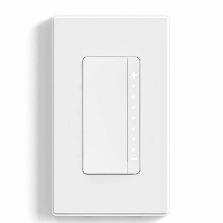 ELEGRP Matte Black Dimmer Switch 6 Pack - Digital LED Dimmer 150W, Compatible with Incandescent/Halogen 450W, Single Pole & 3-Way, Requires Neutral Wire, UL Listed with Wall Plate Included