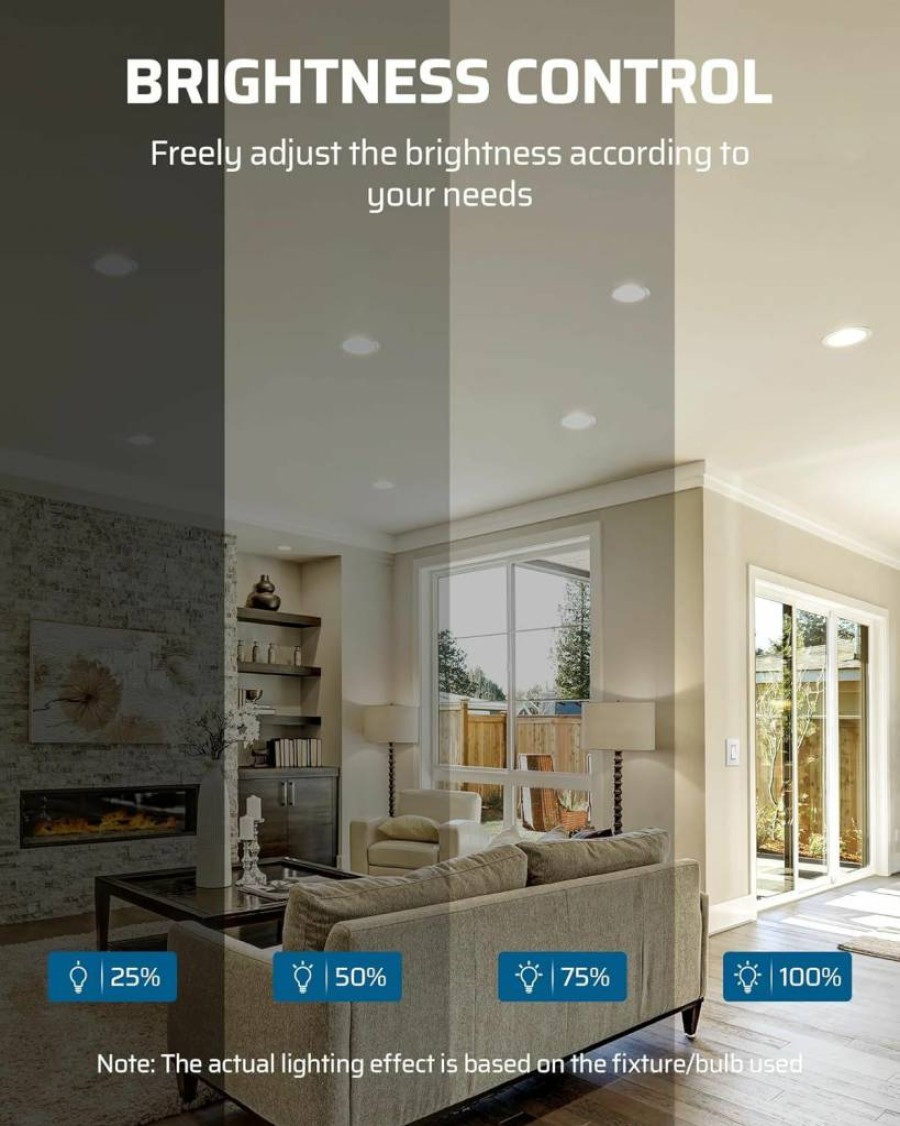 DEWENWILS Smart Dimmer Switch with Wi-Fi 2.4GHz, Works with Alexa & Google Home, No Neutral Wire Needed, Compatible with LED CFL Incandescent Bulbs, FCC Certified