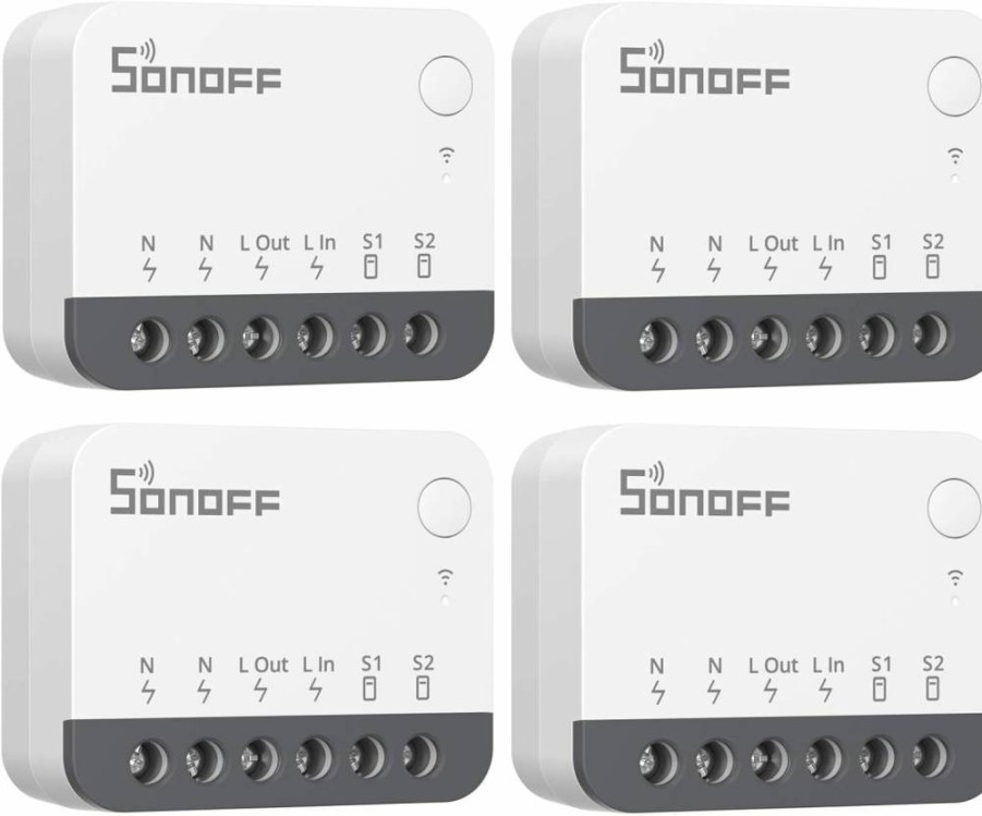 SONOFF Zigbee Smart Light Switch 4-Pack, Works with Alexa & Google Home, Requires Neutral Wire & SONOFF Zigbee Hub, ZBMiniR2 Smart Switch for Home Automation