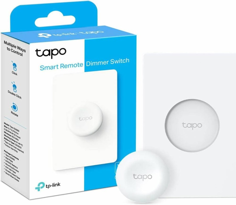 Tapo Smart Button by TP-Link - Wireless Remote Dimmer Switch with 3-Way Control, Tap & Rotate Hub Compatibility, 1+ Year Battery Life for Smart Home Automation