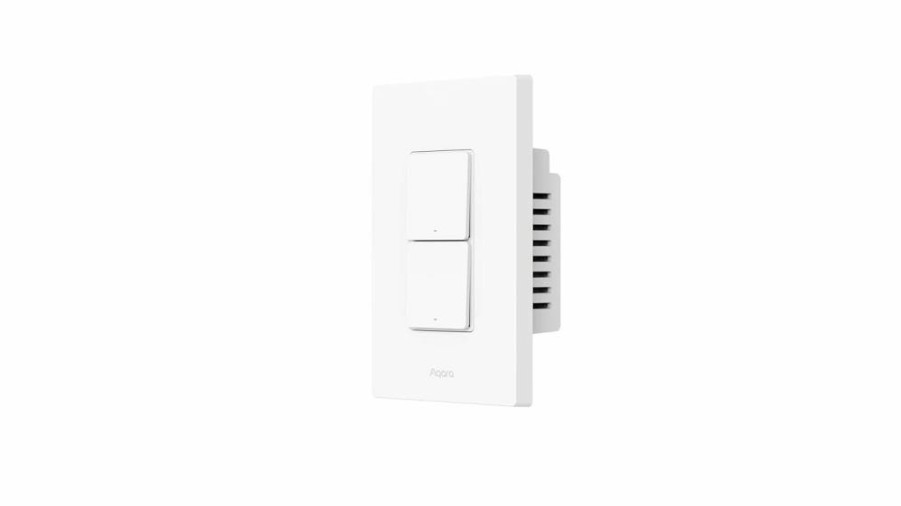 Aqara H2 Smart Light Switch (2-Button, Neutral Wire Required, 2-Channel), Thread/Zigbee Compatible, Works with Apple Home, Google Assistant, Alexa & Matter via Thread, Smart Home Wall Switch