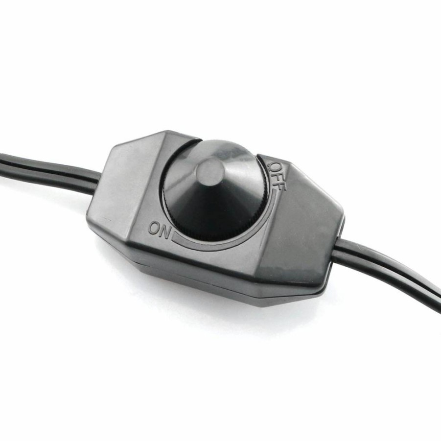 Maxmoral Rotary Dimmer Switch with 5.9Ft Power Cord - Adjustable Brightness Controller for Lamps & Lights