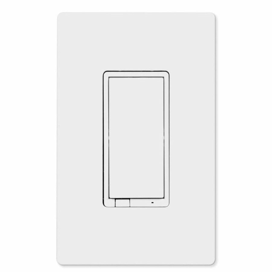 Enbrighten 700Series Z-Wave Smart Dimmer Switch with QuickFit & SimpleWire, 3-Way Compatible, Alexa & Google Assistant Enabled, Z-Wave Hub Required, White & Almond (Model 58438)
