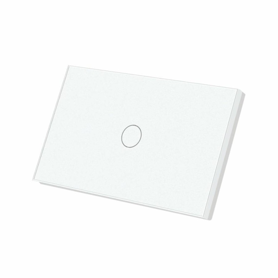 LOUYSGEN Smart Light Switch 2 Gang, Neutral Wire Required, No Hub Needed, 2.4GHz WiFi, Glass Panel, App Control, Timer & Schedule, Works with Tuya/Smart Life, Alexa, Google Home, White