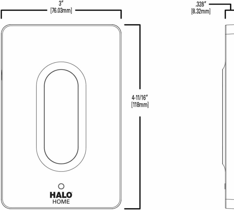 HALO Anyplace Wireless Bluetooth Dimmer Switch, White, Smart Light Control, Compatible with Alexa & Google Assistant, Easy Installation, (Hwas1Ble40Awh)