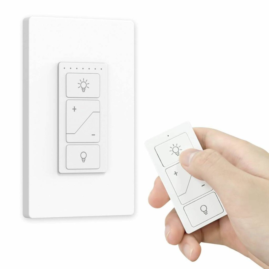 Taoellen Smart Dimmer Switch with Wireless Remote, Bluetooth Enabled, Works with Alexa, Compatible with Dimmable LED/CFL/Incandescent Lights, Single Pole Light Switch