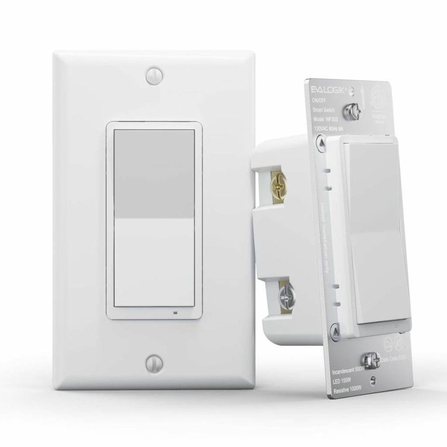 EVA LOGIK 3-Way Smart WiFi Light Switch, In-Wall Dimmer, No Hub Required, Works with Alexa & Google Home, WF31S
