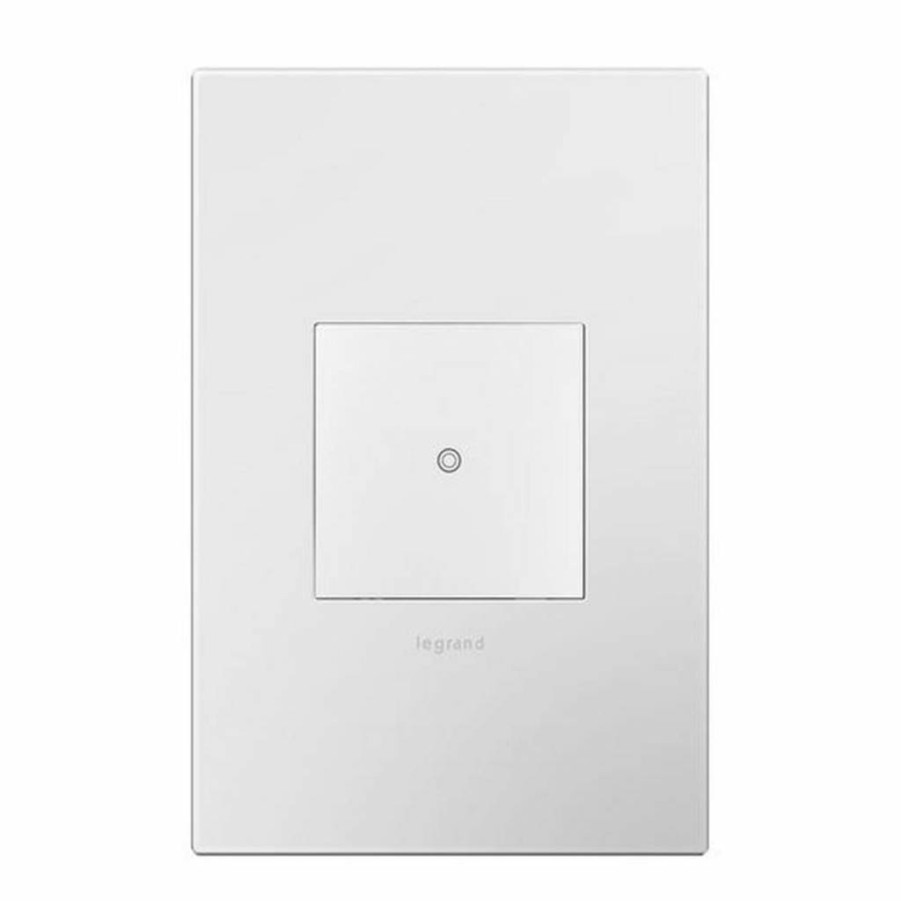 Legrand Adorne WNAL10W1 Smart WiFi Light Switch 3-Way/4-Way Compatible, White, Works with Netatmo