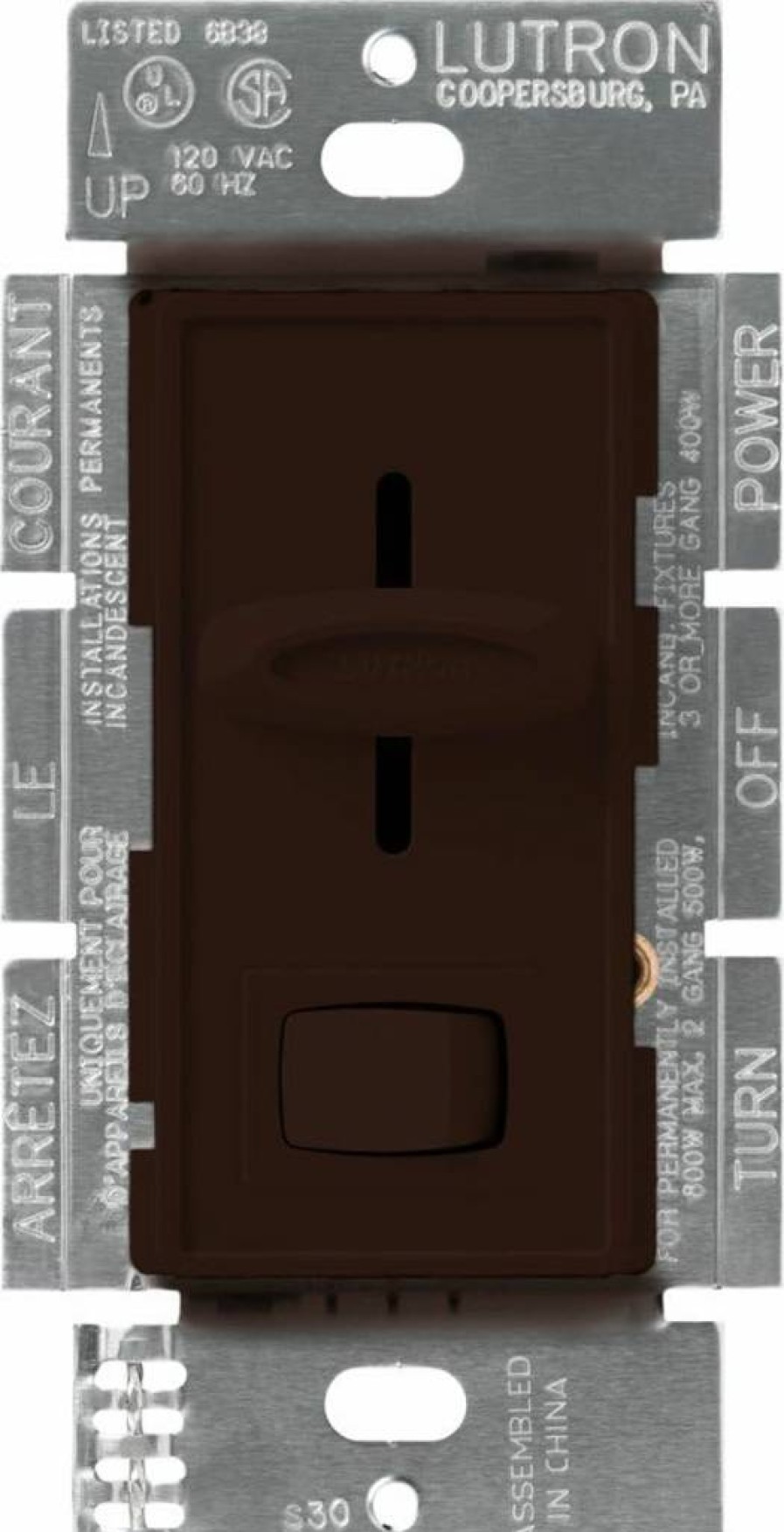 Lutron SELV-300P-WH White 300W Preset Dimmer Switch for Low Voltage Lighting