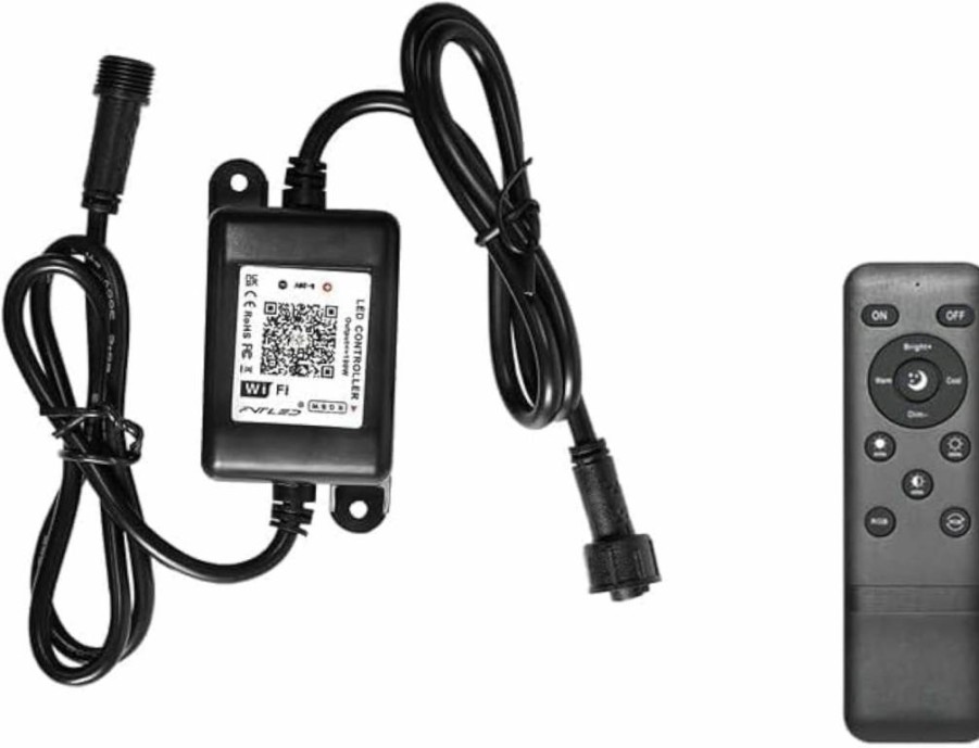 FVTLED WiFi Smart Controller for Single Color LED Lights - Wireless Control via Android & iOS Mobile App