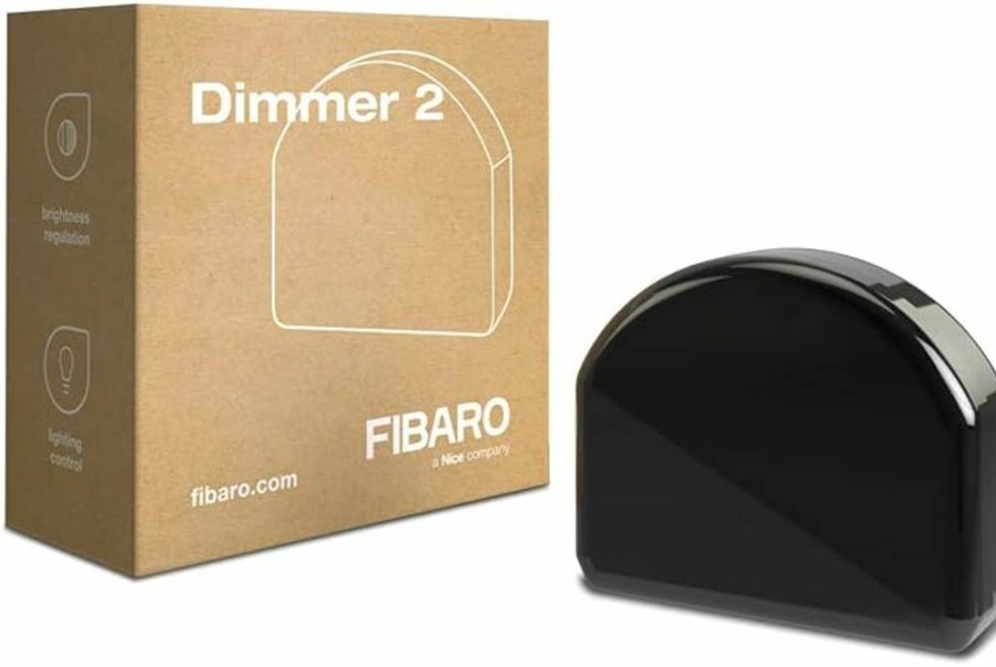 FIBARO Dimmer 2 FGD-212 Smart Light Controller Z-Wave Plus Compatible, Wall-Mounted Dimmer Switch, Works with Alexa & Google Home (No HomeKit Support)