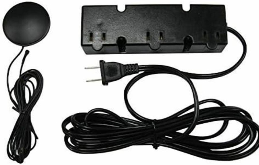 Classic Light Bulb 3-Speed Touch Dimmer Switch with 3 Outlets, 200W Max, 120V, for Lamps & Fixtures - Black