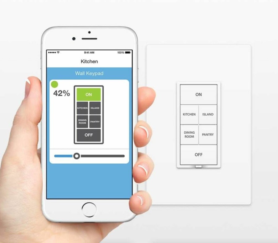 Insteon 8-Button Smart Dimmer Keypad (White) - 600W, Control 8 Devices, Works with Alexa & Google Assistant via Insteon Hub