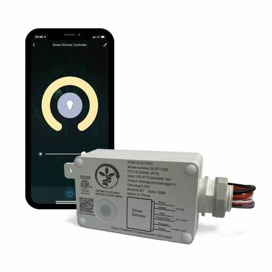 Generic Bluetooth 0-10V LED Dimmer Kit - Wireless App Control, 1000W Dimmable Switch, No Wall Switch Needed, ETL Listed, Smart Lighting Solution for Low Voltage Lights