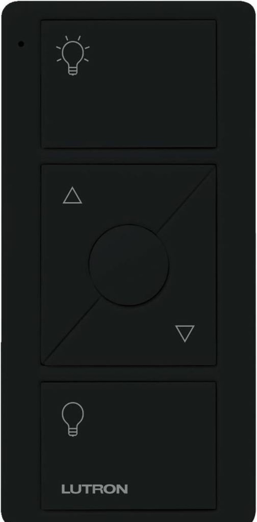 Lutron Pico PJ2-3BRL-GBL-L01 3-Button Smart Remote for Caseta Dimmer Switch - Wireless Tabletop/Wall Mount Control for Preset & Adjustable Lighting, Black