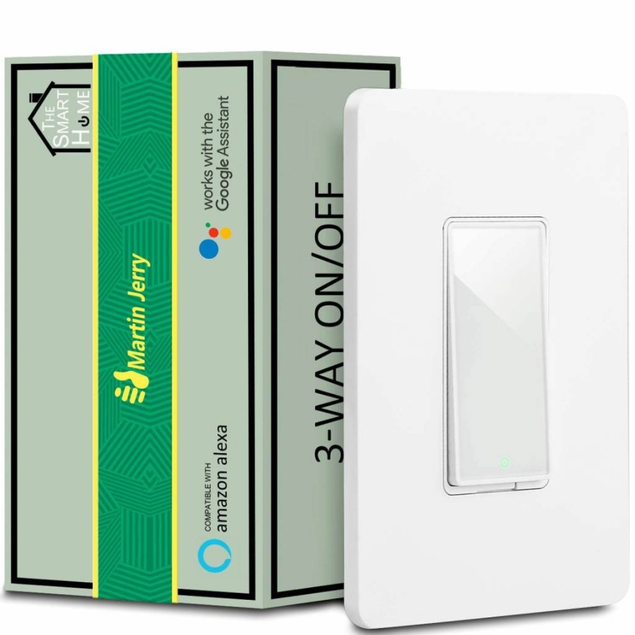 Martin Jerry 3-Way Smart Switch with Tasmota & ESP8266 WiFi, Compatible with Home Assistant & Smart Home Systems
