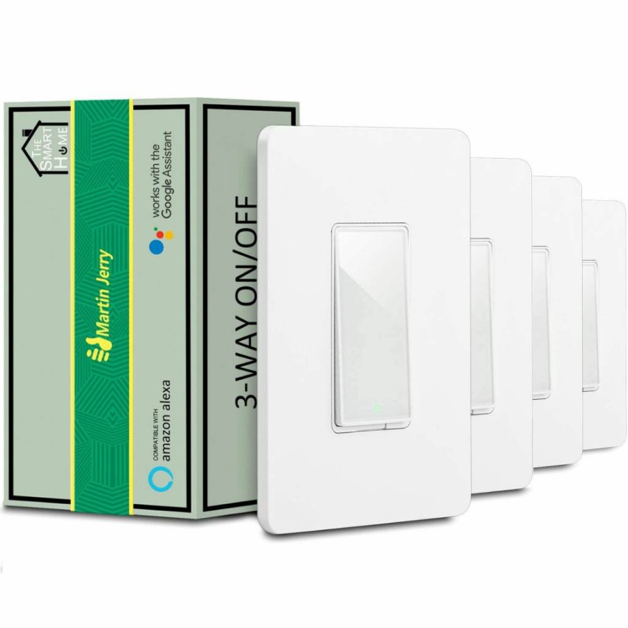 Martin Jerry 3-Way Smart Switch with Tasmota & ESP8266 WiFi, Compatible with Home Assistant & Smart Home Systems