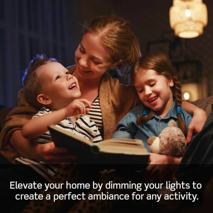 Leviton Decora Smart Dimmer Switch 2nd Gen, Wi-Fi Enabled, Works with Alexa, Google Assistant, Apple HomeKit, Matter, No Neutral Wire Required, 3-Way Compatible, White (D26HD-2RW)