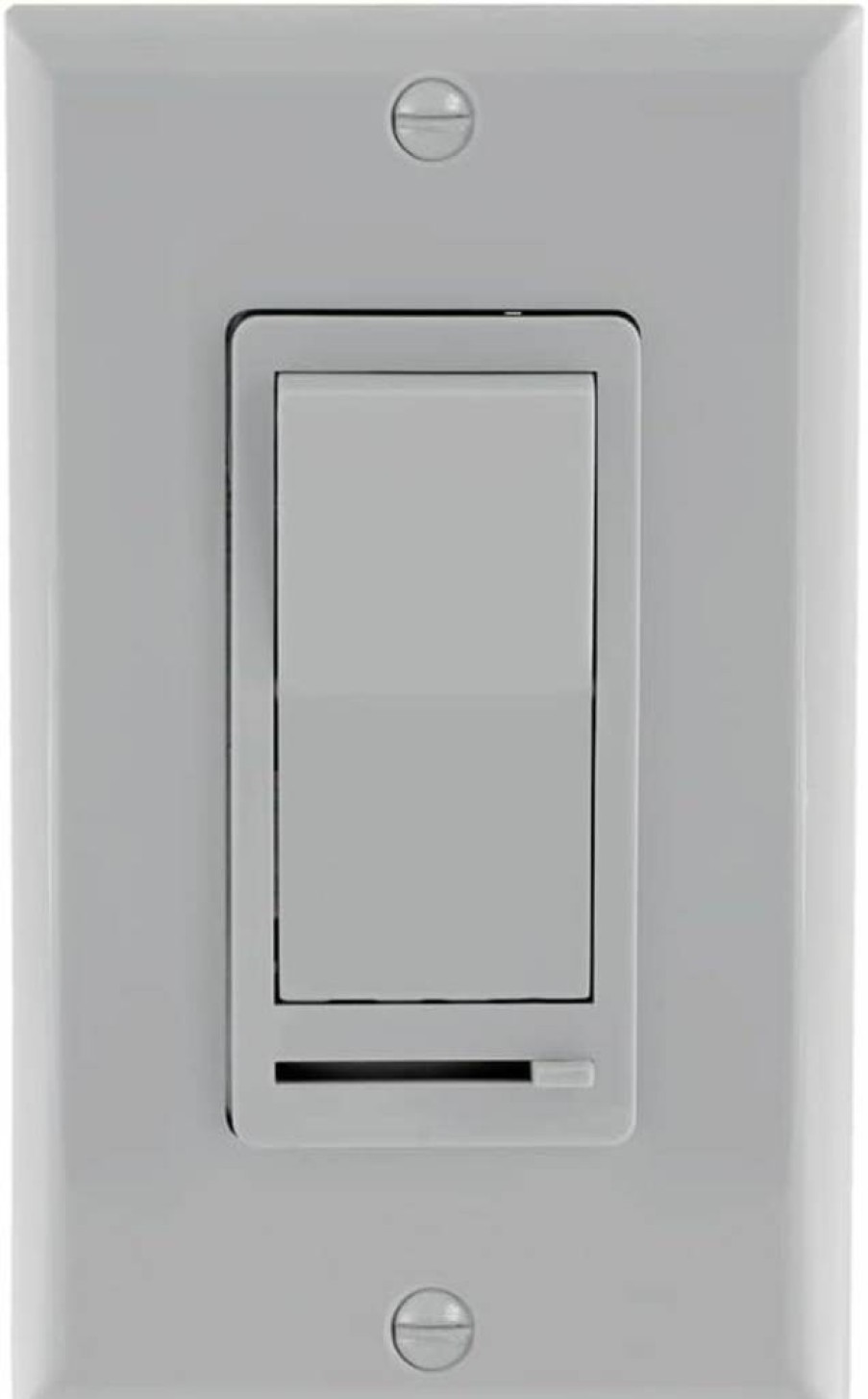 Maxxima Ivory LED Dimmer Rocker Switch - 3-Way/Single Pole, 600W, Decorative Light Switch for Home, Includes Wall Plate Cover