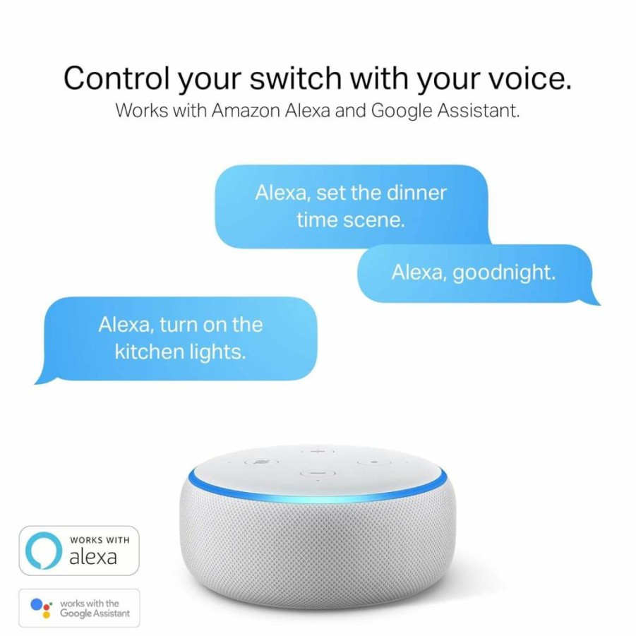 Kasa Smart HS210 3-Way Wi-Fi Light Switch Kit (2-Pack) – Neutral Wire Required, Works with Alexa & Google Home, No Hub Needed, UL Certified, White