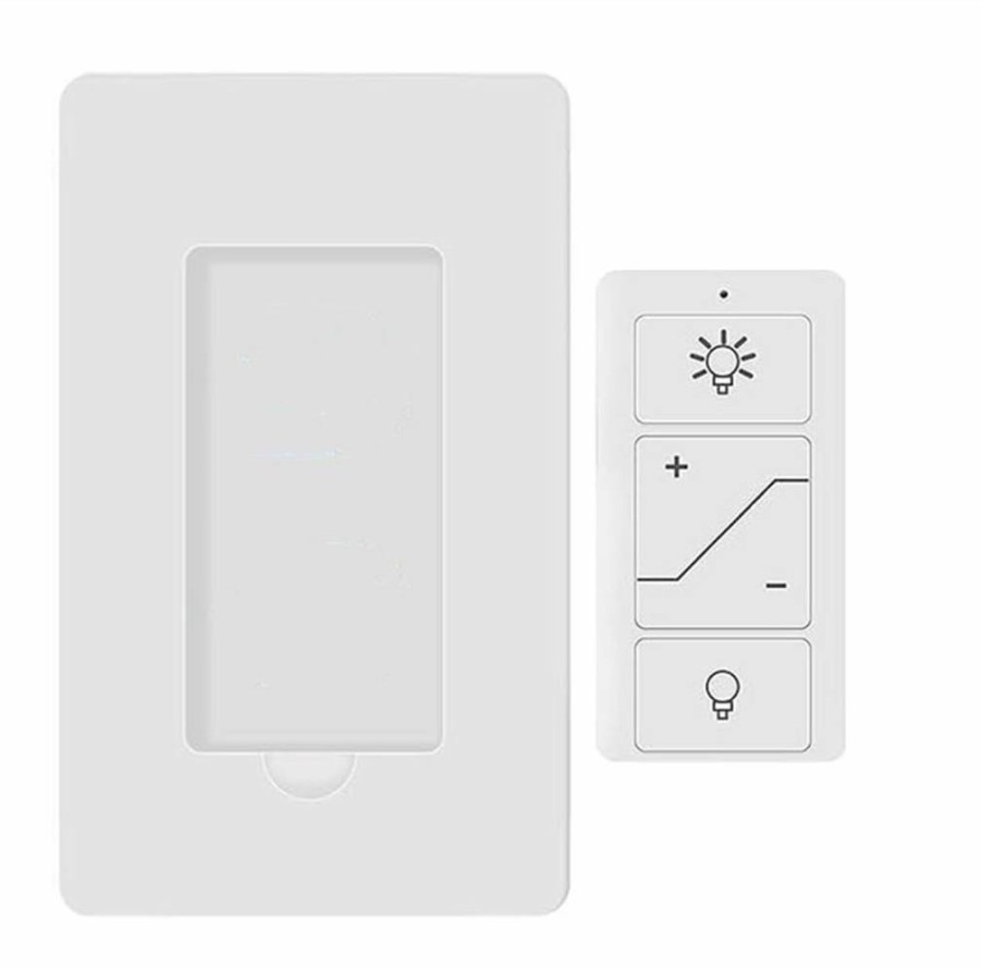 Nexete Smart Wireless Light Switch and Dimmer Kit - 2 Switches & 2 Receivers, No Wiring, Remote & Voice Control, Bluetooth, Works with Alexa, ETL Certified