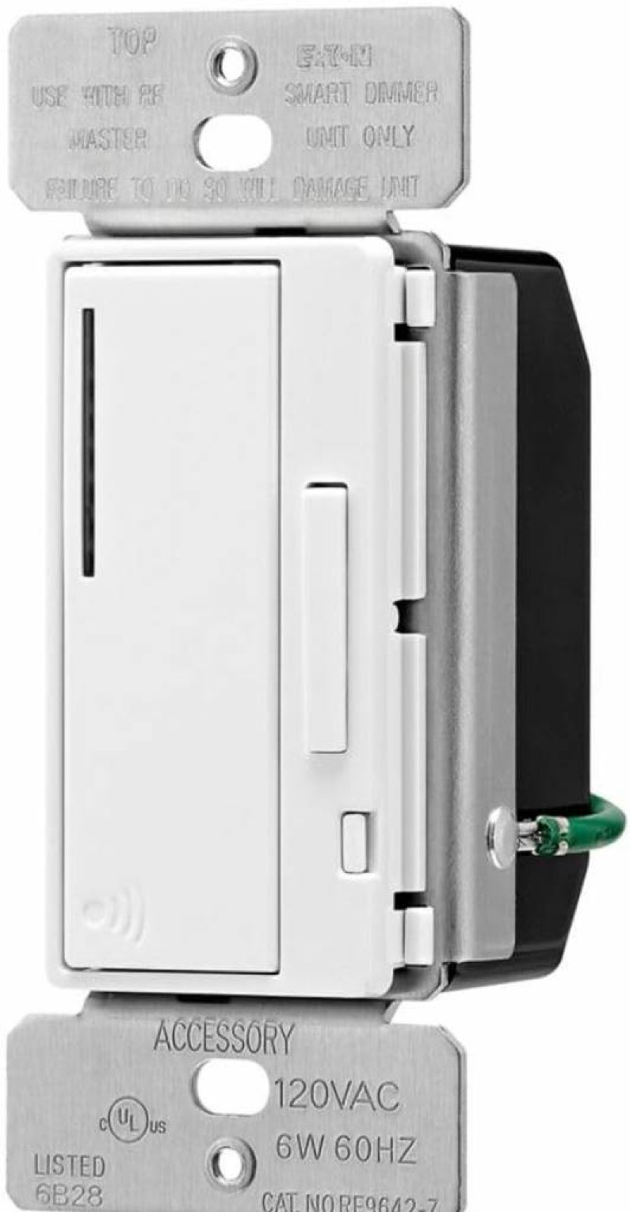 Eaton RF9642-ZDW Z-Wave Plus Smart Dimmer Switch, White, Compatible with Smart Home Automation