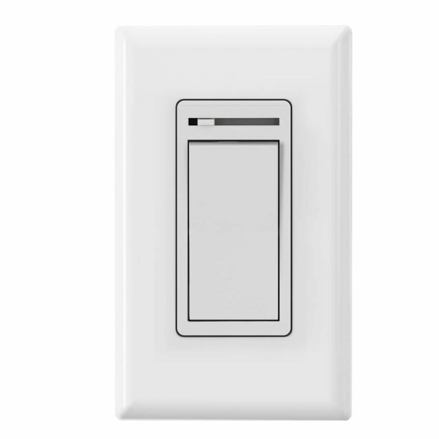 Micmi 600W Dimmer Switch, 3-Way/Single Pole Slide Light Dimmer for Incandescent, Halogen & 150W Dimmable LED Bulbs, UL Listed with Wall Plate Cover (1-Pack)